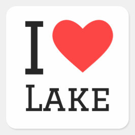 Ik hou van meer vierkante sticker