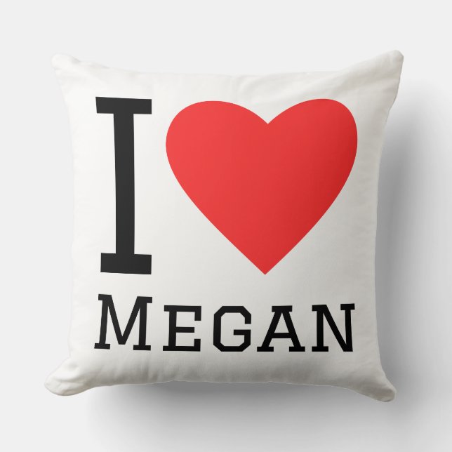 Ik hou van Megan Kussen (Voorkant)