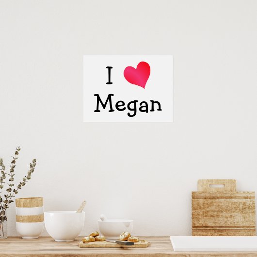 Ik hou van Megan Poster (Keuken)
