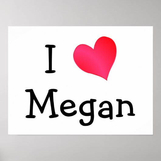Ik hou van Megan Poster (Voorkant)