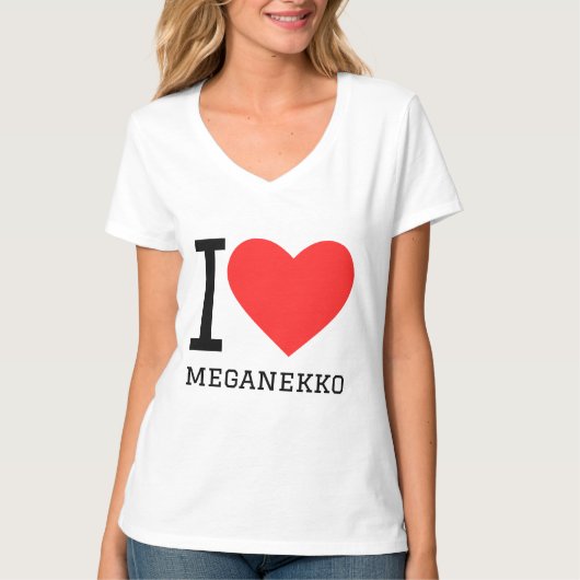 Ik hou van meganekko t-shirt (Voorkant)