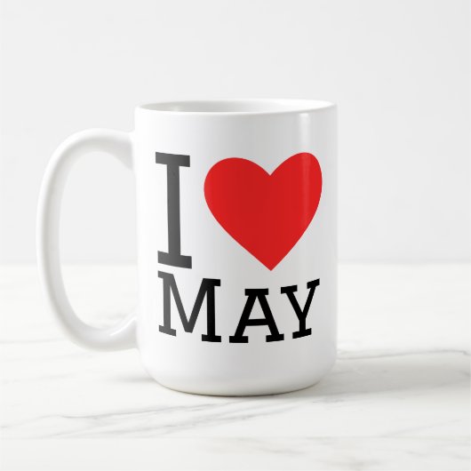 Ik hou van mei koffiemok (Links)
