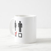 Ik hou van meisjes koffiemok (Voorkant links)