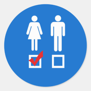 Ik hou van meisjes ronde sticker