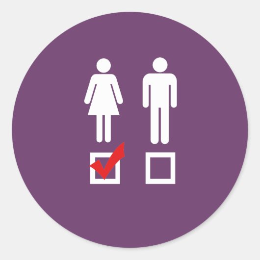 Ik hou van meisjes ronde sticker (Voorkant)