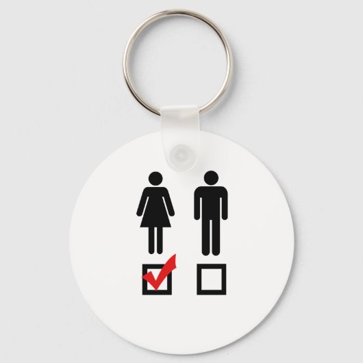 Ik hou van meisjes sleutelhanger (Voorkant)