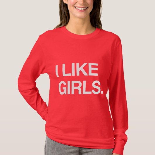 IK HOU VAN MEISJES T-SHIRT (Voorkant)