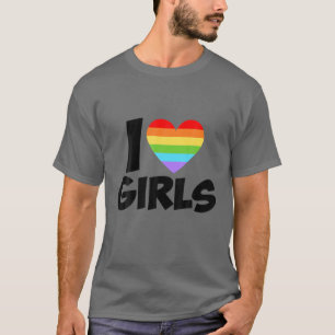 Ik hou van meisjes, trots Lgbt lesbisch T-shirt