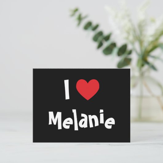 Ik hou van Melanie Briefkaart (Staand voorkant)