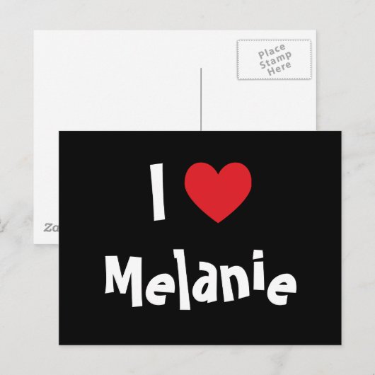 Ik hou van Melanie Briefkaart (Voorkant / Achterkant)