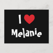 Ik hou van Melanie Briefkaart (Voorkant)