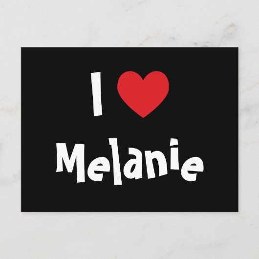 Ik hou van Melanie Briefkaart (Voorkant)
