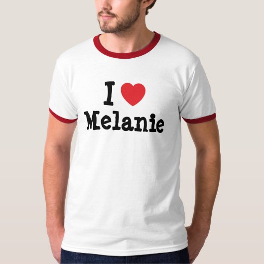 Ik hou van Melanie hart T-Shirt (Voorkant)