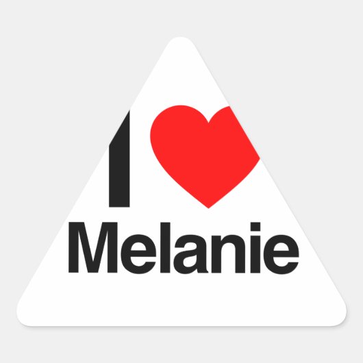 ik hou van melanie sticker (Voorkant)