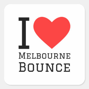 Ik hou van Melbourne bounce Vierkante Sticker