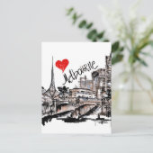 Ik hou van Melbourne Briefkaart (Staand voorkant)