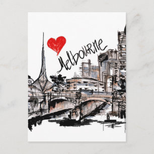 Ik hou van Melbourne Briefkaart