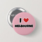 Ik hou van Melbourne Ronde Button 5,7 Cm (Voorkant /achterkant)