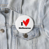 Ik hou van Melbourne Ronde Button 7,6 Cm (In situ)
