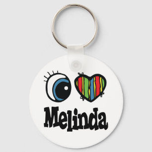 Ik hou van Melinda Sleutelhanger