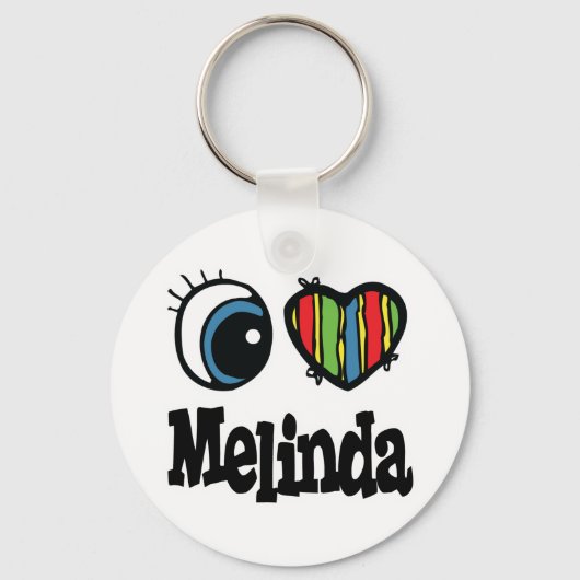 Ik hou van Melinda Sleutelhanger (Voorkant)