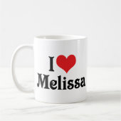 Ik hou van Melissa Koffiemok (Links)