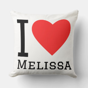 Ik hou van melissa kussen