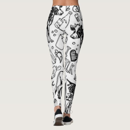 Ik hou van melk leggings (Achterkant)