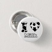 Ik hou van melk ronde button 3,2 cm (Voorkant /achterkant)