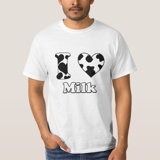 Ik hou van melk t-shirt (Voorkant)
