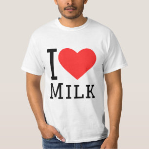 Ik hou van melk t-shirt