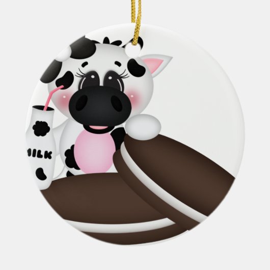 Ik hou van melkkoe keramisch ornament (Voorkant)