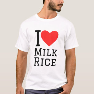 Ik hou van melkrijst t-shirt