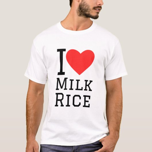 Ik hou van melkrijst t-shirt (Voorkant)
