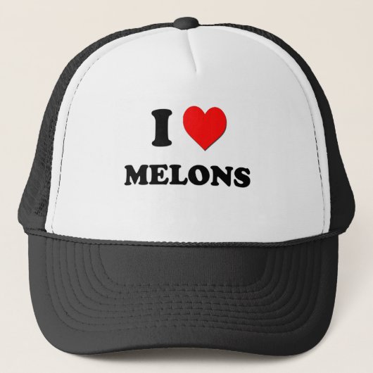 Ik hou van meloenen ( eten ) trucker pet (Voorkant)