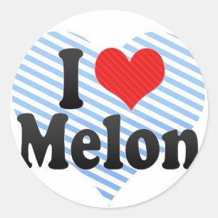 Ik hou van Melon Ronde Sticker