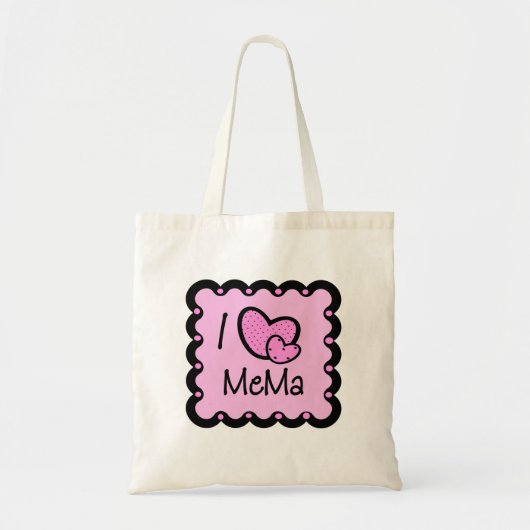 Ik hou van Mema Cute T-Shirt Tote Bag (Voorkant)