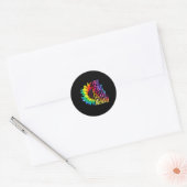 Ik hou van Memaw Sunflower Tie Dye Moeder Ronde Sticker (Envelop)