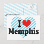 Ik hou van Memphis Briefkaart (Voorkant / Achterkant)