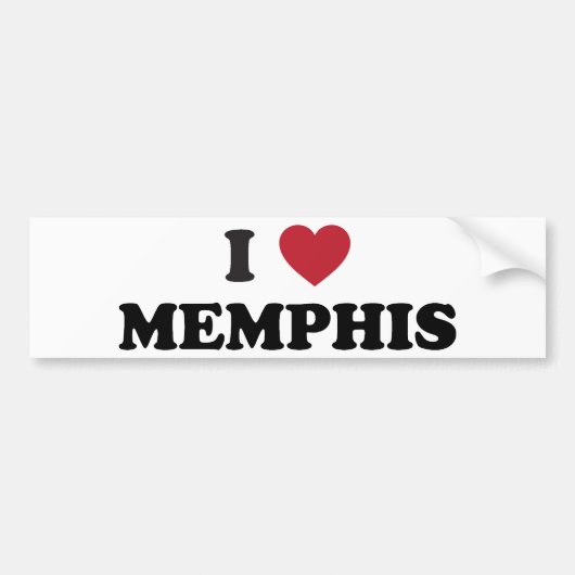 Ik hou van Memphis Bumpersticker (Voorkant)