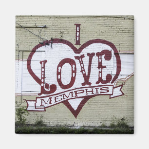 Ik hou van Memphis Graffiti Magnet