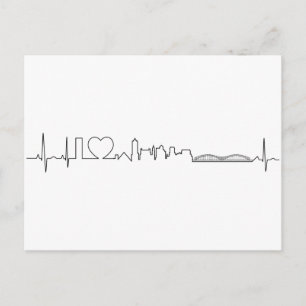 Ik hou van Memphis in een uitzonderlijke ecg stijl Briefkaart