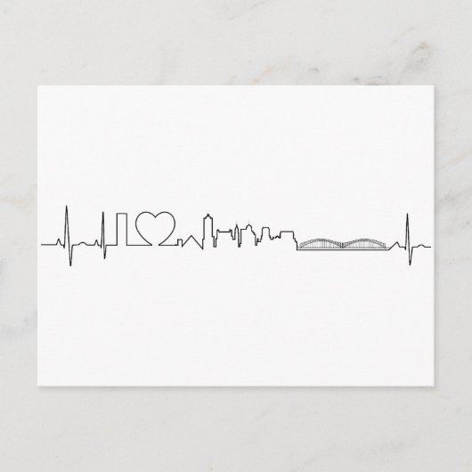 Ik hou van Memphis in een uitzonderlijke ecg stijl Briefkaart (Voorkant)