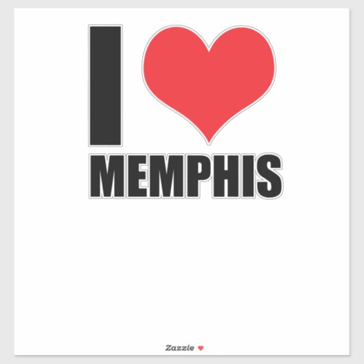 Ik hou van Memphis Sticker (Vel)