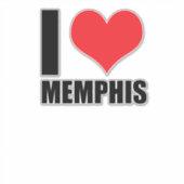 Ik hou van Memphis Sticker (Voorkant)