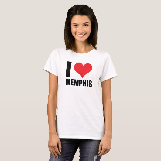 Ik hou van Memphis T-shirt (Voorkant volledig)
