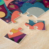 Ik hou van mensen citeren hart bloemen legpuzzel (Zijkant)