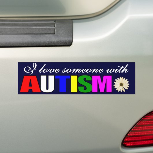 Ik hou van mensen die autisme hebben bumpersticker (Op auto)