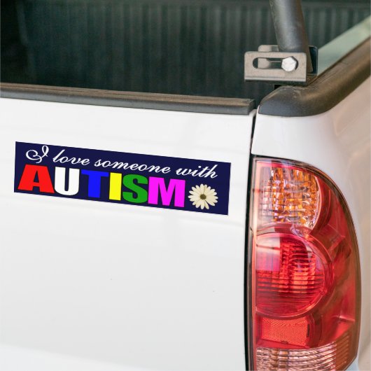 Ik hou van mensen die autisme hebben bumpersticker (Op Truck)