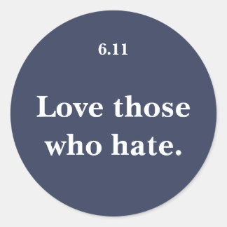 Ik hou van mensen die haten ronde sticker